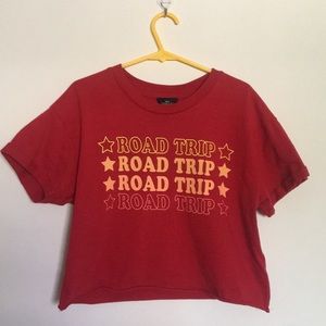 Topshop crop t shirt